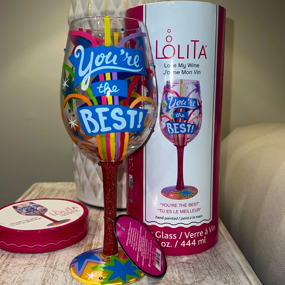 Lolita “YOU’RE THE BEST” wineglass - Picture 3 of 8